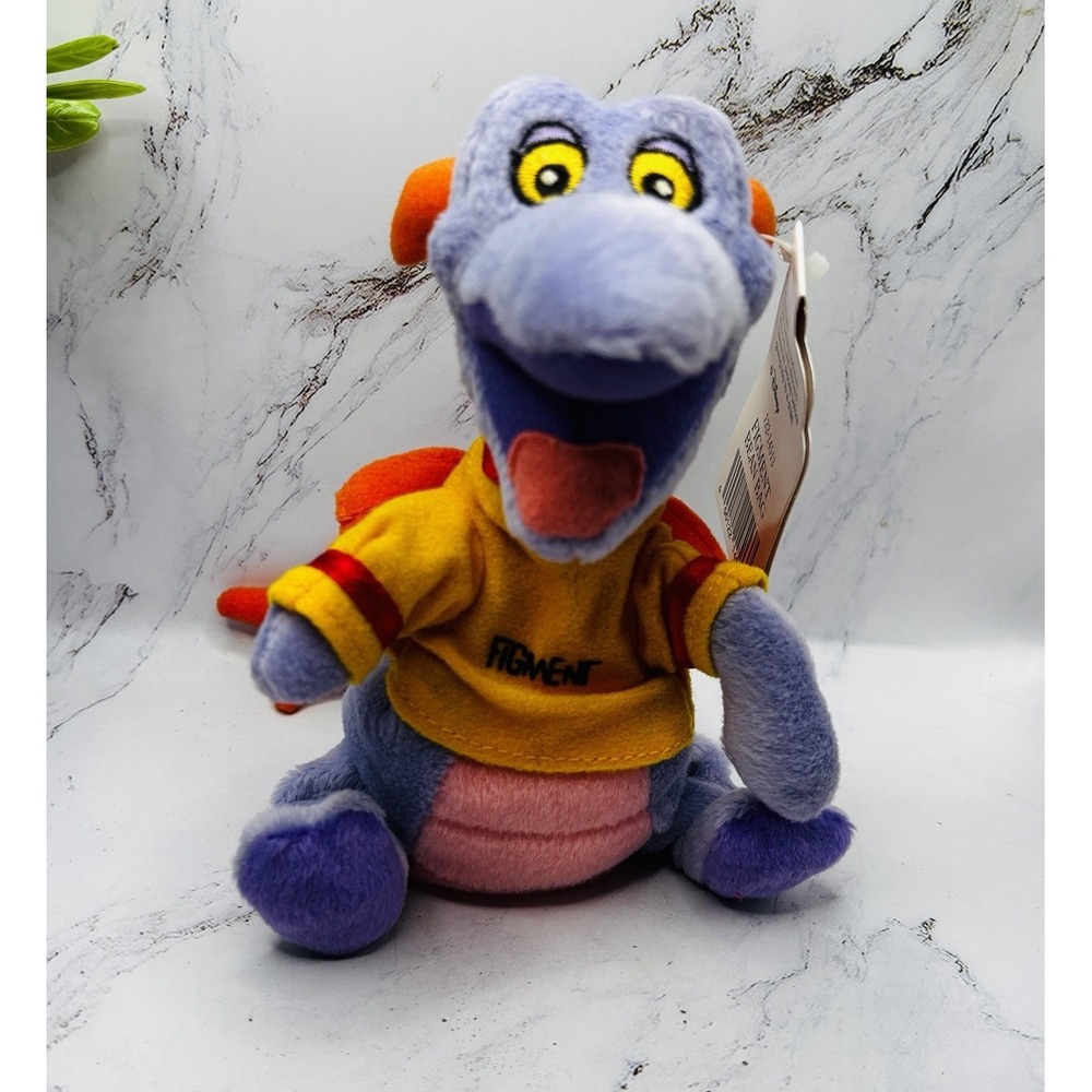 Disney Figment Bean Bag Plush Walt Disney World EPCOT Tagged 122-14513